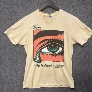 Gallery Dept. Men's Cream and White T-shirt size S